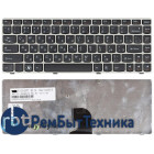 Клавиатура для ноутбука Lenovo IdeaPad Z360 черная с серебристой рамкой