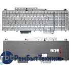 Клавиатура для ноутбука Dell Inspiron 1700 1710 1720 1721 серебристая с подсветкой