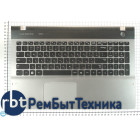 Клавиатура для ноутбука Samsung QX530 топкейс серебристый кнопки черные