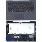 Клавиатура для ноутбука Sony Vaio VPC-SB VPC-SD черная топ-панель (for fingerprint reader)