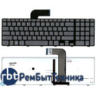 Клавиатура для ноутбука Dell Inspiron 17R N7110 серая с черной рамкой с подсветкой