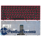 Клавиатура для ноутбука Lenovo IdeaPad Z470 G470AH G470GH Z370 черная с красной рамкой