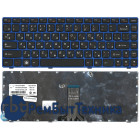 Клавиатура для ноутбука Lenovo IdeaPad Z470 G470AH G470GH Z370 черная с голубой рамкой