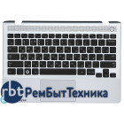 Клавиатура для ноутбука Samsung NP300U1A NP305U1A 300U1A 305U1A черная топ-панель серебристая