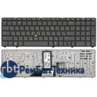 Клавиатура для ноутбука HP EliteBook 8770W темно-серая без рамки с указателем