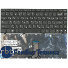 Клавиатура для ноутбука Lenovo G470 черная с черной рамкой