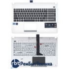 Клавиатура для ноутбука Asus X501A белая топ-панель