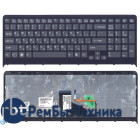 Клавиатура для ноутбука Sony Vaio VPC-F219fc черная с подсветкой с черной рамкой