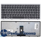 Клавиатура для ноутбука Lenovo Flex 14 G400s черная с серой рамкой