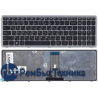 Клавиатура для ноутбука Lenovo Flex 15 черная с серой рамкой