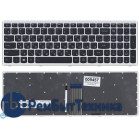 Клавиатура для ноутбука Lenovo IdeaPad U510 Z710 черная с серебристой рамкой и подсветкой