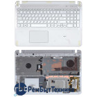 Клавиатура для ноутбука Sony FIT 15 SVF15 белая топ-панель с подсветкой