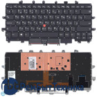 Клавиатура для ноутбука Lenovo ThinkPad X1 Yoga Carbon черная без рамки с подсветкой
