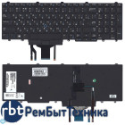Клавиатура для ноутбука Dell Latitude E5550 E5570 черная без рамки с подсветкой (гор. Enter)