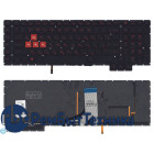 Клавиатура для ноутбука HP Omen 17-AN000 черная с красной подсветкой