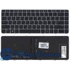 Клавиатура для ноутбука HP EliteBook Folio 1000 1040 G3 черная с сереристой рамкой и подсветкой