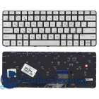 Клавиатура для ноутбука HP Spectre 13-3001ee 13-3001tu 13-3001xx серебристая с подсветкой