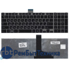Клавиатура для ноутбука Toshiba Satellite L850 L875 L870 L855 черная c серебристой рамкой