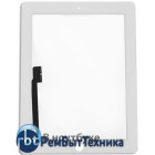 Сенсорное стекло (тачскрин) для iPad 3/4 белое