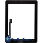 Сенсорное стекло (тачскрин) для iPad 3 черное с кнопкой