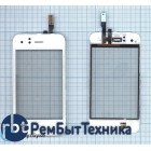 Сенсорное стекло (тачскрин) Apple IPhone 3G белое с рамкой