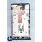 Модуль (Матрица, экран, дисплей + тачскрин) Nokia Lumia 1520 черный с рамкой