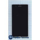Модуль (Матрица, экран, дисплей + тачскрин) Sony Xperia Z черный с белой рамкой