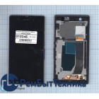 Модуль (Матрица, экран, дисплей + тачскрин) Sony Xperia Z черный с фиолетовой рамкой