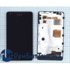 Модуль (Матрица, экран, дисплей + тачскрин) Nokia Lumia 900 черный с рамкой