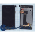 Модуль (Матрица, экран, дисплей + тачскрин) Sony Xperia miro ST23i черный