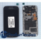 Модуль (Матрица, экран, дисплей + тачскрин) Samsung Galaxy S4 mini GT-I9190 синий с рамкой