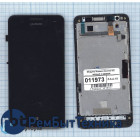Модуль (Матрица, экран, дисплей + тачскрин) Huawei Ascend W2 черный с рамкой