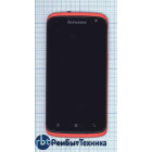 Модуль (Матрица, экран, дисплей + тачскрин) Lenovo S820 черный с красной рамкой