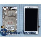 Модуль (Матрица, экран, дисплей + тачскрин) Lenovo A536 белый с рамкой