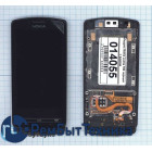 Модуль (Матрица, экран, дисплей + тачскрин) Nokia 700 черный с рамкой