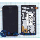 Модуль (Матрица, экран, дисплей + тачскрин) Nokia Lumia 530 черный с рамкой