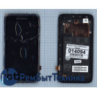 Модуль (Матрица, экран, дисплей + тачскрин) Lenovo A526 черный с синей рамкой