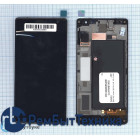 Модуль (Матрица, экран, дисплей + тачскрин) Nokia Lumia 730 Dual черный с рамкой