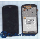 Модуль (Матрица, экран, дисплей + тачскрин) Acer Liquid E2 Duo V370 черный с рамкой