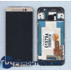 Модуль (Матрица, экран, дисплей + тачскрин) HTC One M9s черный с золотой рамкой