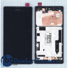 Модуль (Матрица, экран, дисплей + тачскрин) Sony Xperia T2 Ultra черный с рамкой