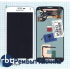 Модуль (Матрица, экран, дисплей + тачскрин) Samsung Galaxy S5 SM-G900H белый с кнопкой home