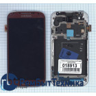 Модуль (Матрица, экран, дисплей + тачскрин) Samsung Galaxy S4 GT-I9500 красный с рамкой
