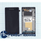 Модуль (Матрица, экран, дисплей + тачскрин) Sony Xperia C черный с рамкой