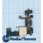 Шлейф разъема питания с аудио-разъемом для iPhone 5C черный