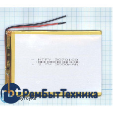 Аккумулятор Li-Pol (батарея) 3*70*100мм 2pin 3.7V/3000mAh