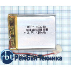 Аккумулятор Li-Pol (батарея) 4*30*40мм 2pin 3.7V/430mAh