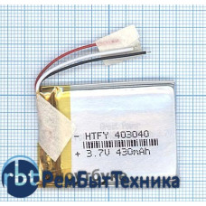 Аккумулятор Li-Pol (батарея) 4*30*40мм 3pin 3.7V/430mAh