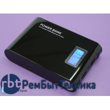 Универсальный внешний аккумулятор Powerbank 10400mAh с  цифровым дисплеем  и фонариком