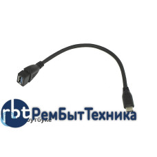 Переходник Type-C на USB 3.0 OTG кабель 25см черный